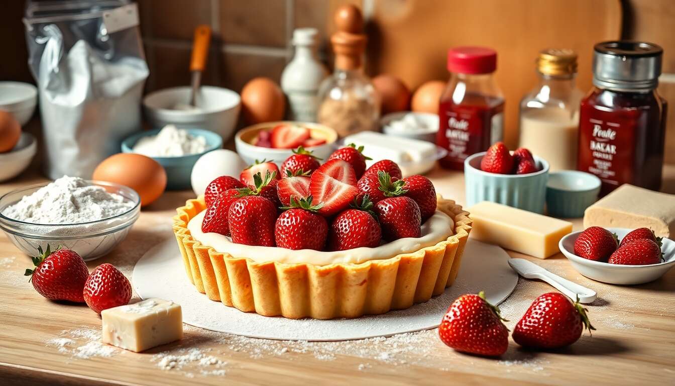 Tourte aux fraises : recette gourmande et facile à réaliser