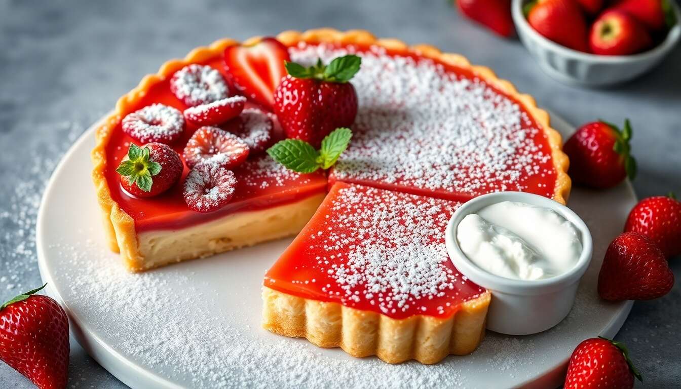 Recette express de tarte aux fraises facile