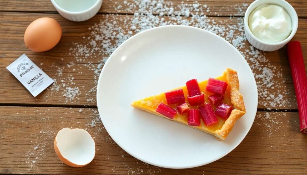 Tarte à la rhubarbe : recette facile et parfumée au sucre vanillé