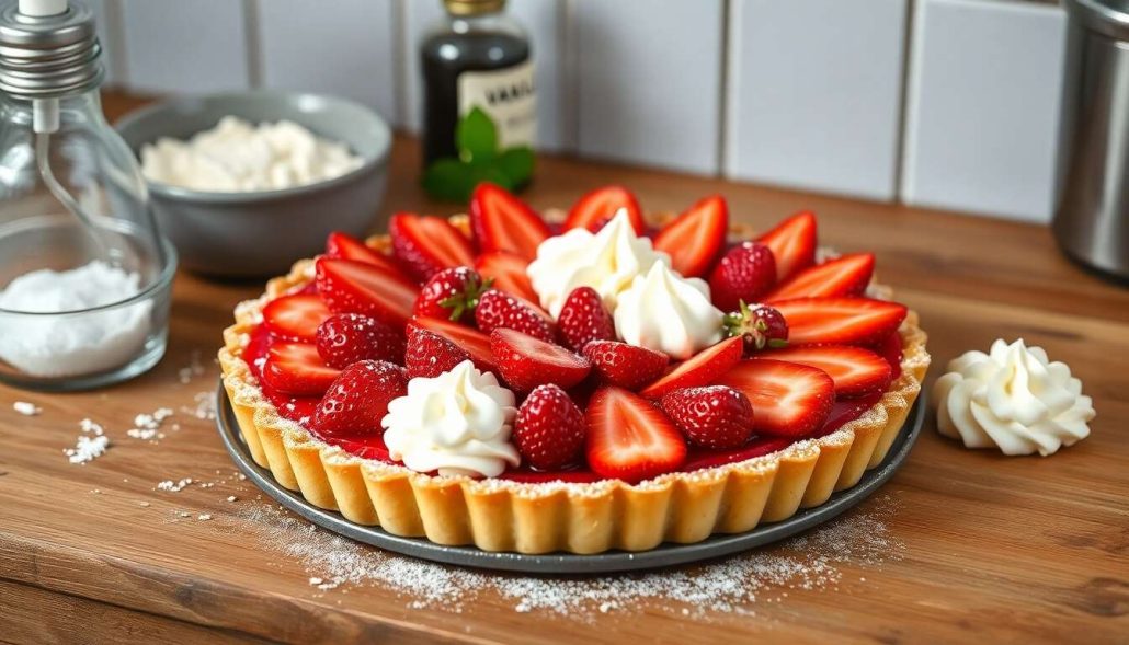 Tarte aux fraises et coulis maison : recette gourmande