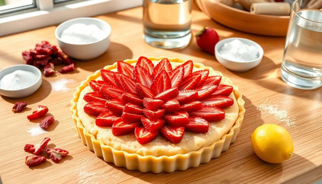 Tarte aux fraises sans crème pâtissière : recette facile