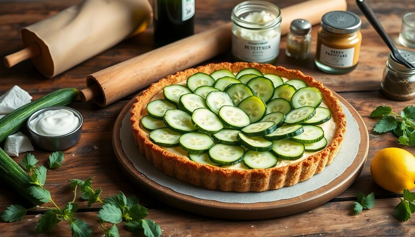 Recette de la tarte au concombre : frais et délicieux