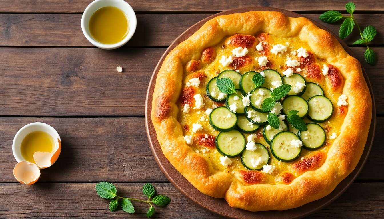 Tarte courgettes, feta et menthe : recette facile et savoureuse