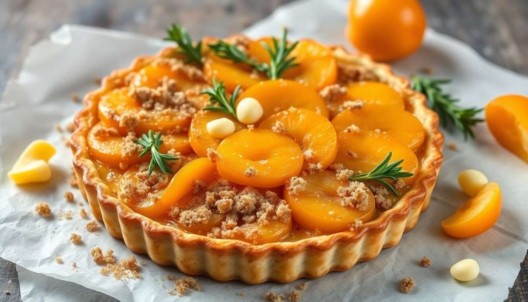 Tarte fine aux abricots et romarin : recette gourmande