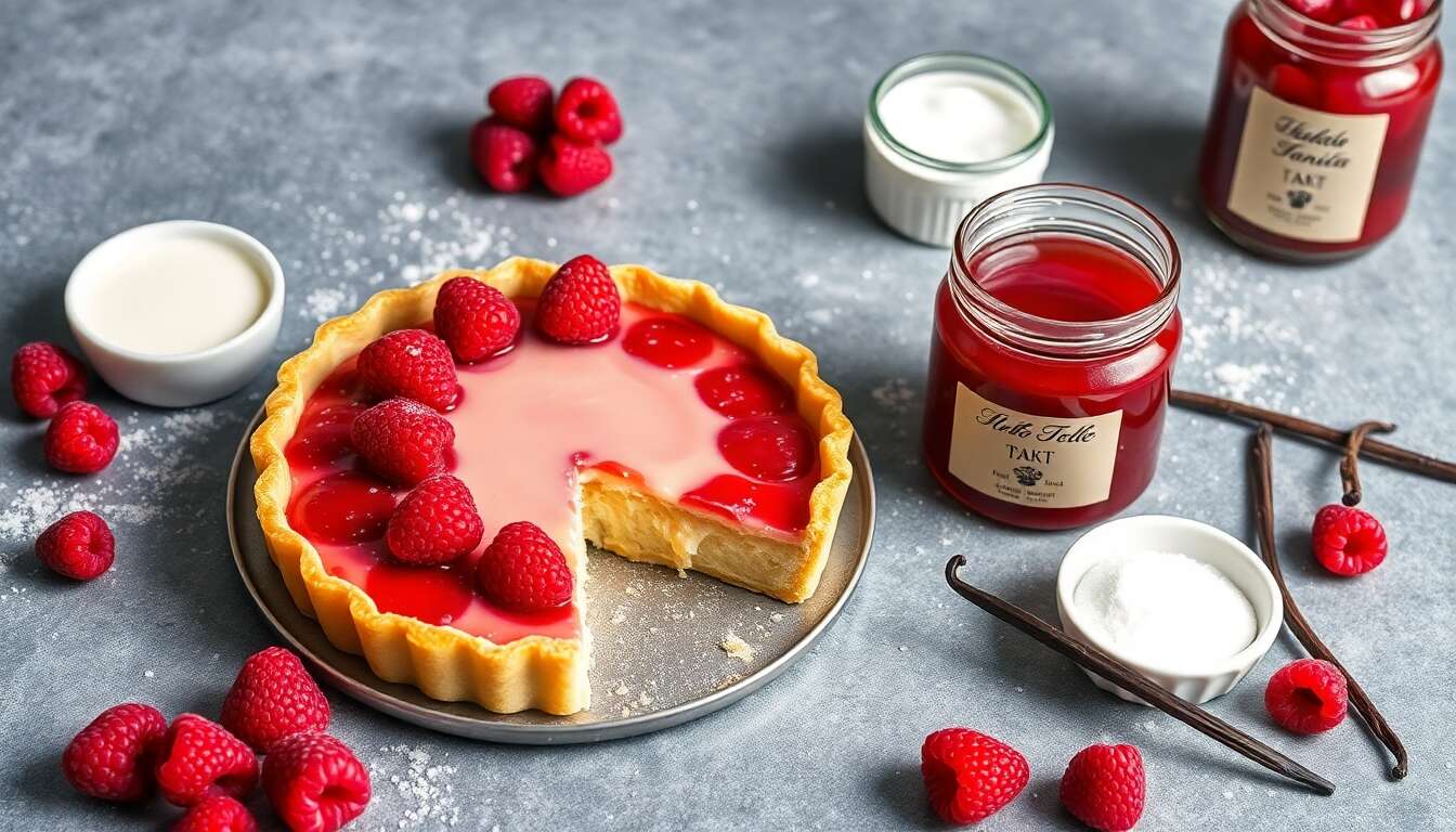 Recette de tarte aux framboises maison
