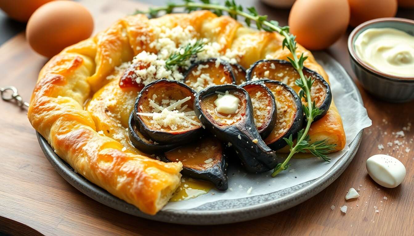 Tourte aux aubergines confites : la recette savoureuse