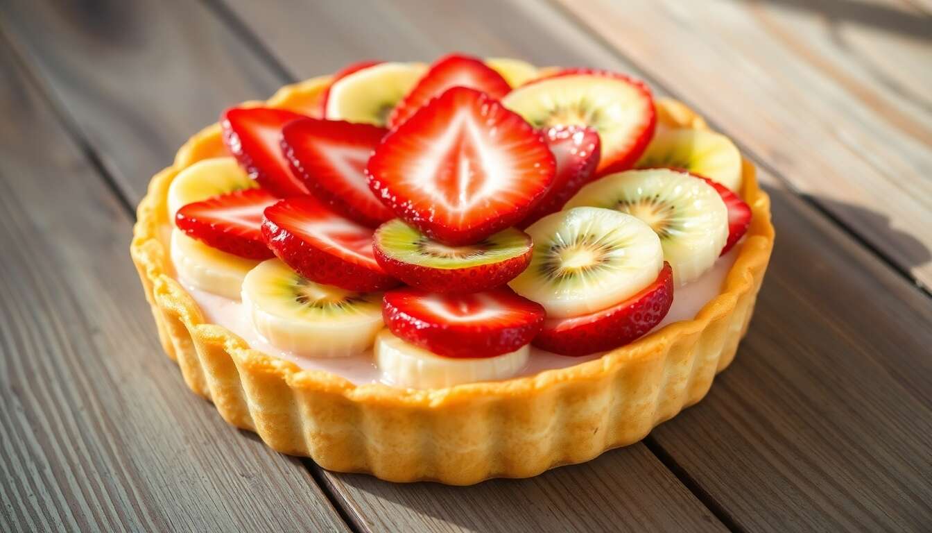 Tarte Fraise Banane Kiwi : recette Savoureuse et Facile