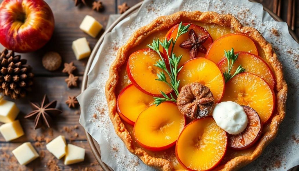 Recette Tarte aux Nectarines et Pain d'Épices