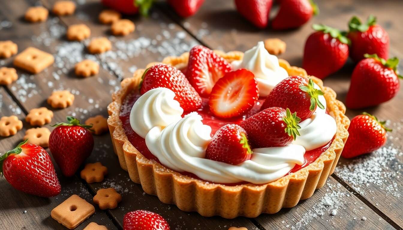 Recette de tarte aux fraises et spéculoos : un délice fruité et croquant