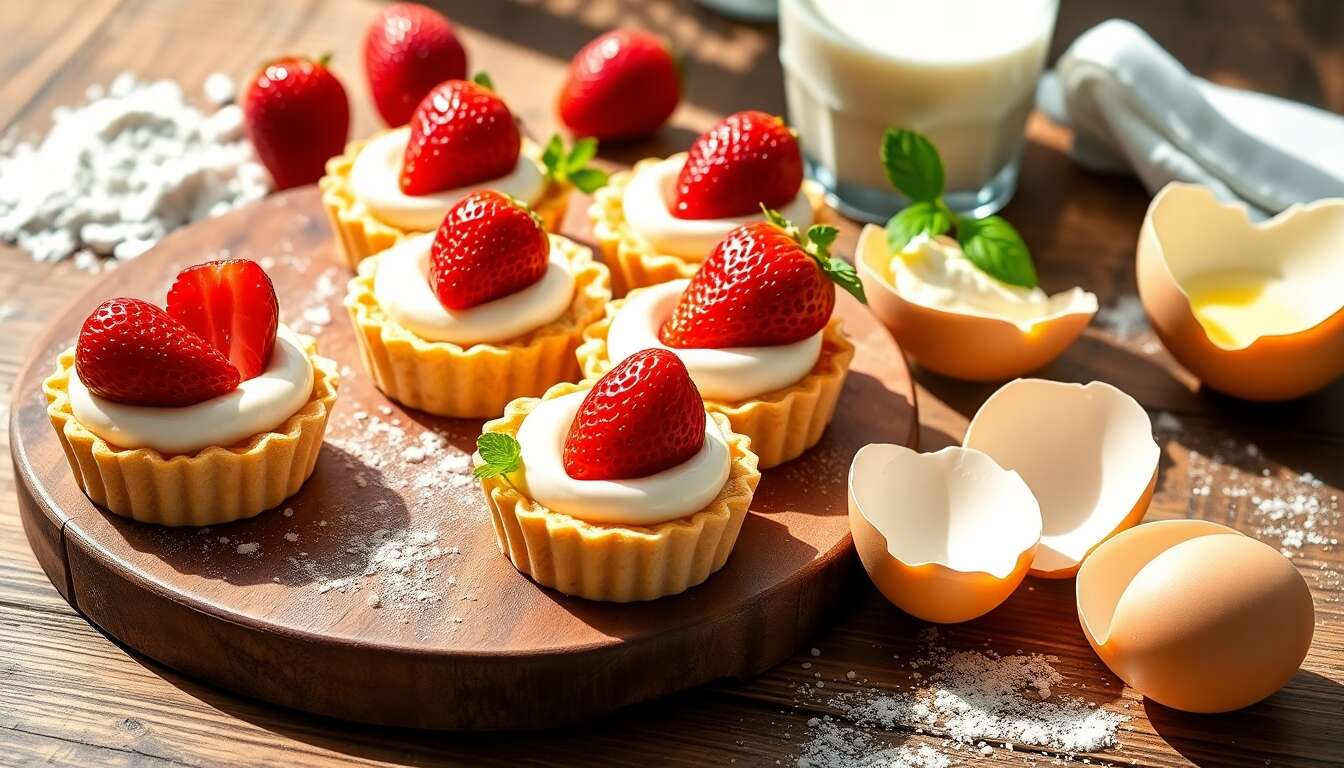 Tartelettes aux fraises et crème diplomate : recette gourmande