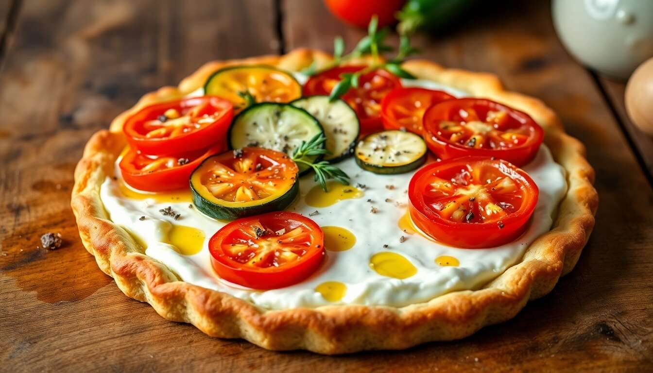 Recette de tarte au chèvre, tomates et courgettes : un classique gourmand
