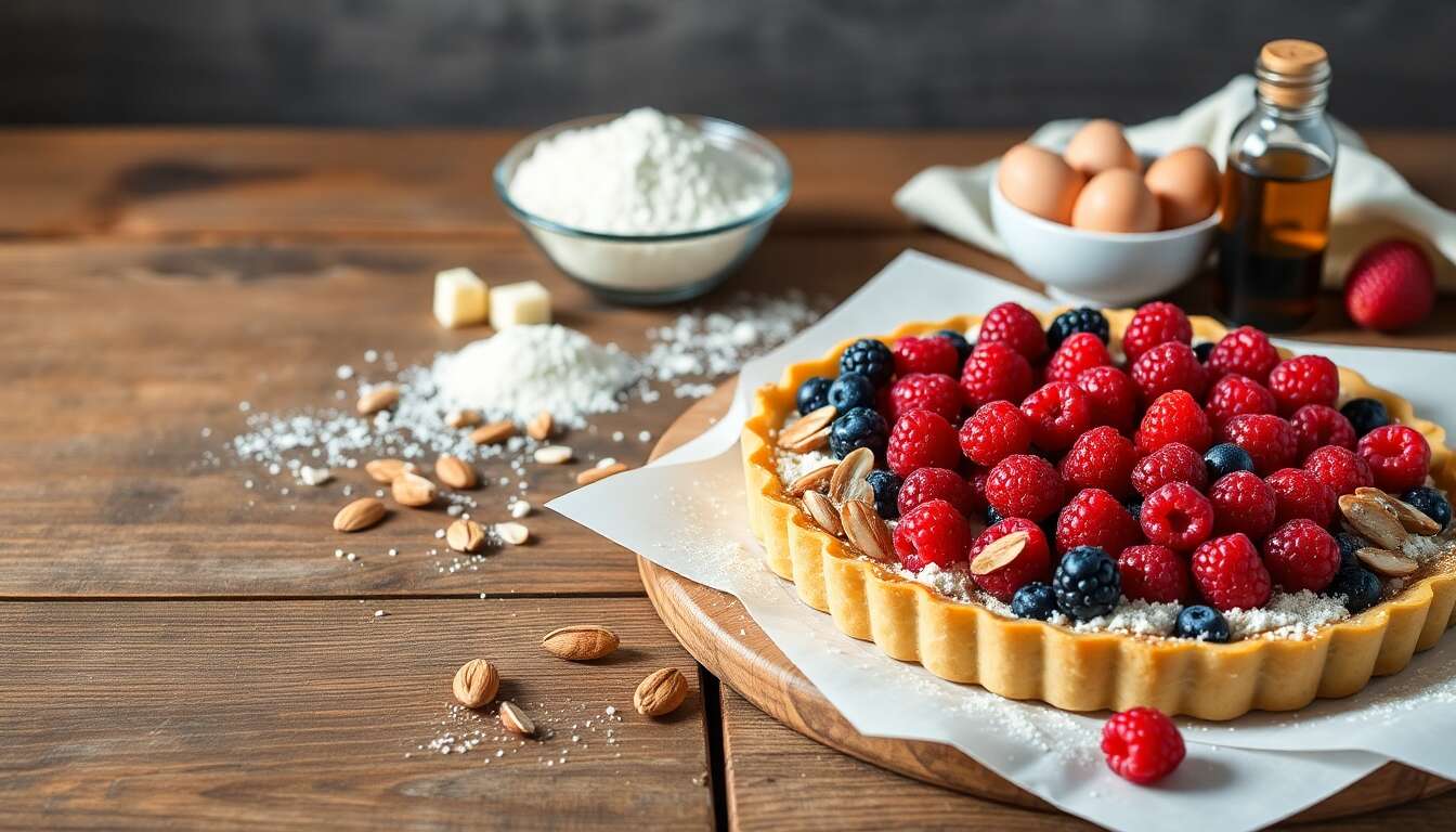 Recette de tarte aux fruits rouges et poudre d'amandes