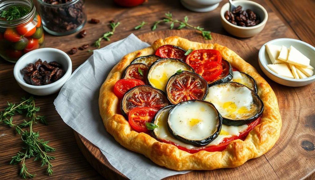 Tarte aux tomates et aubergines : recette savoureuse