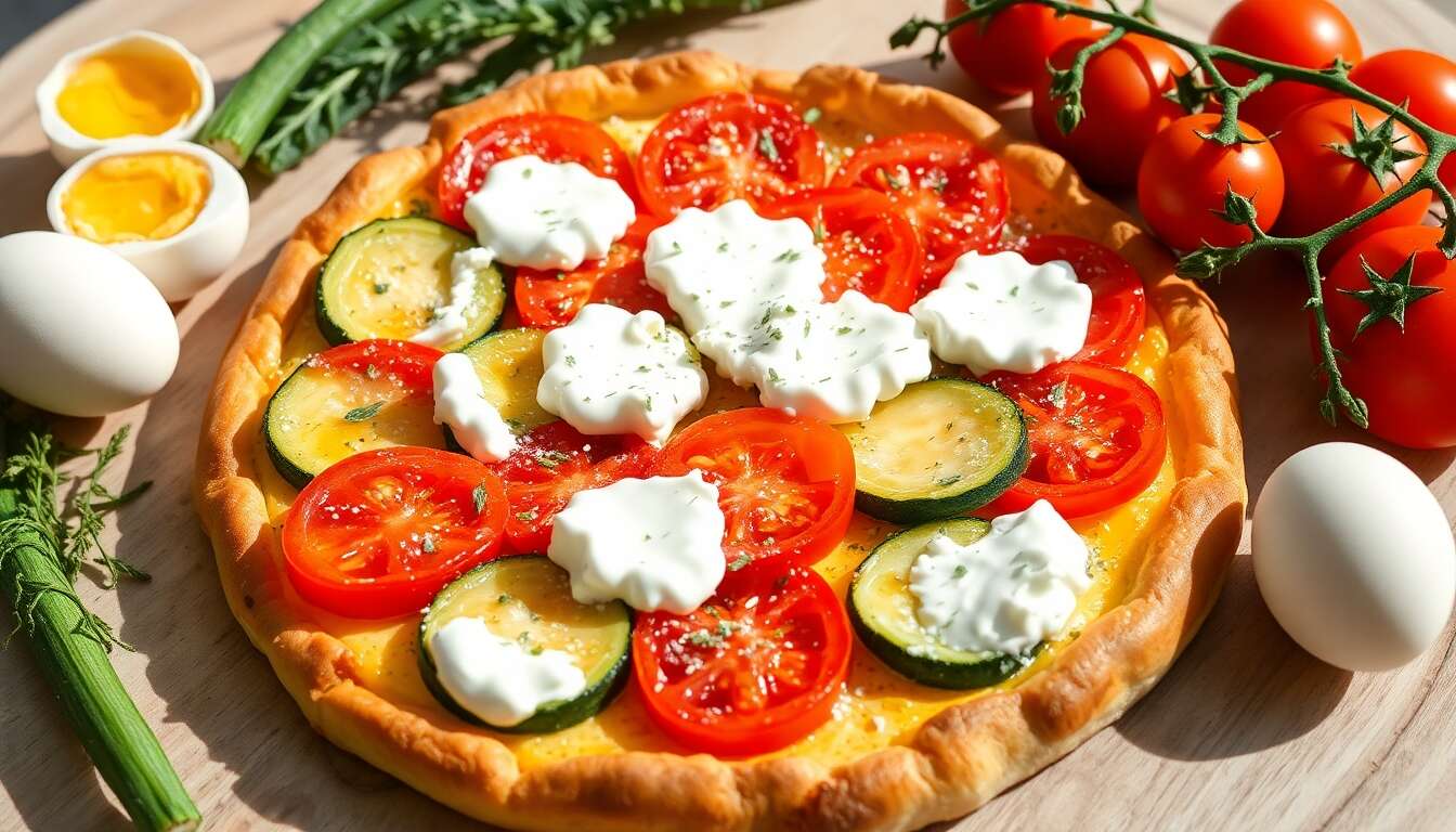 Tarte minceur courgettes, tomates et chèvre : recette saine