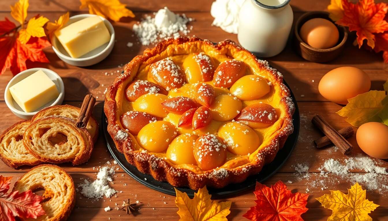 Tarte aux quetsches et pain d'épices maison