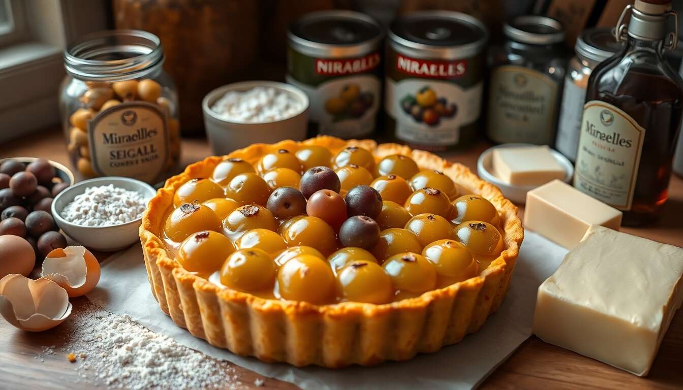 Tarte aux mirabelles et semoule : recette gourmande