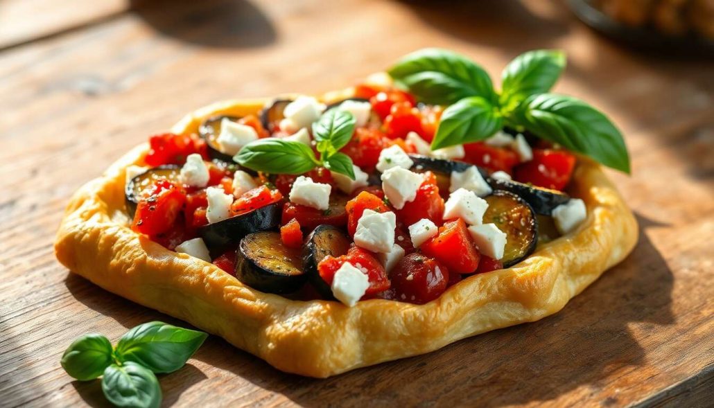 Tarte ratatouille et feta : recette savoureuse