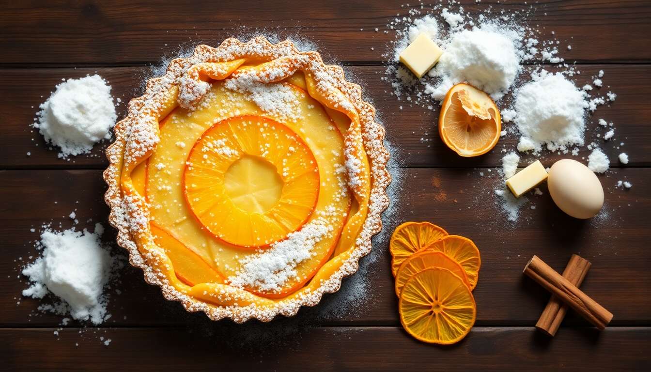 Recette de tarte aux pommes et à l'orange maison
