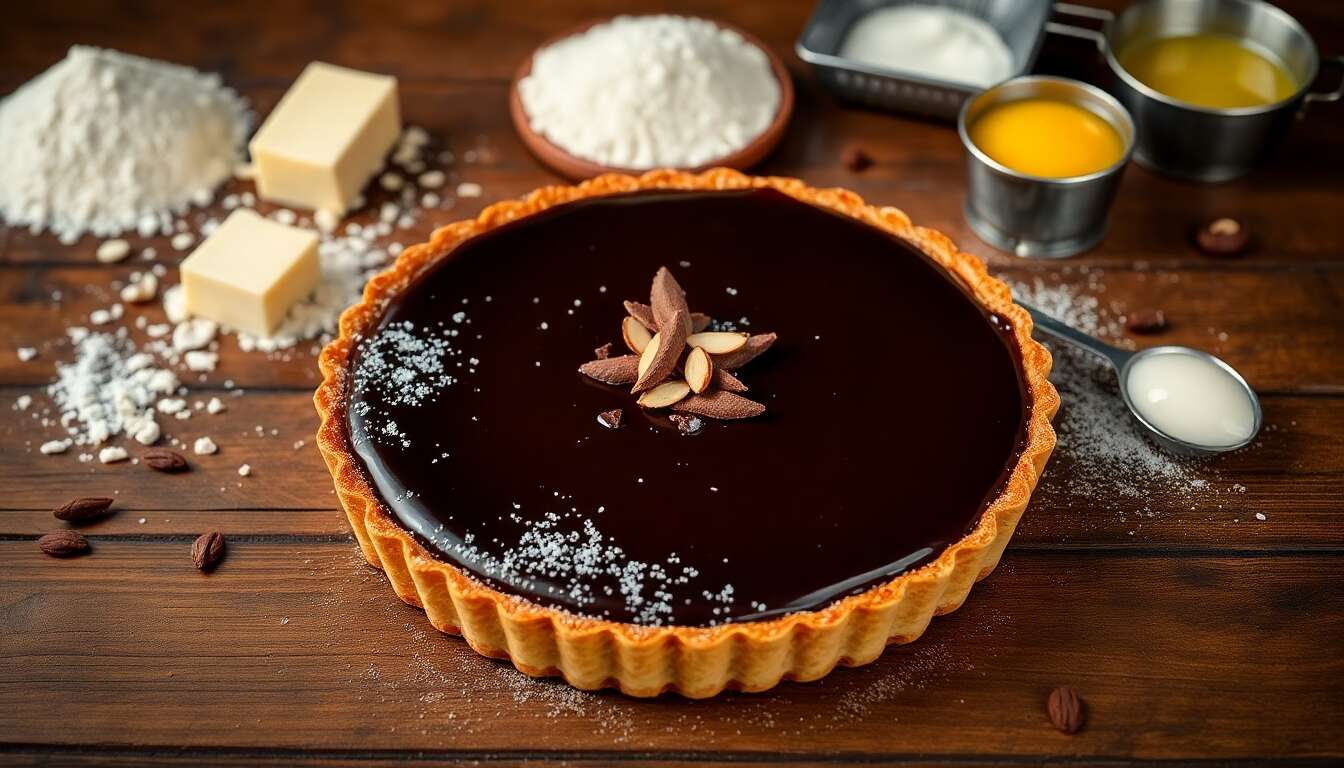 Recette Tarte au Chocolat Noir : pâte Maison Facile