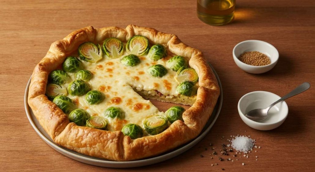 Tarte rustique aux choux de Bruxelles : recette gourmande et facile