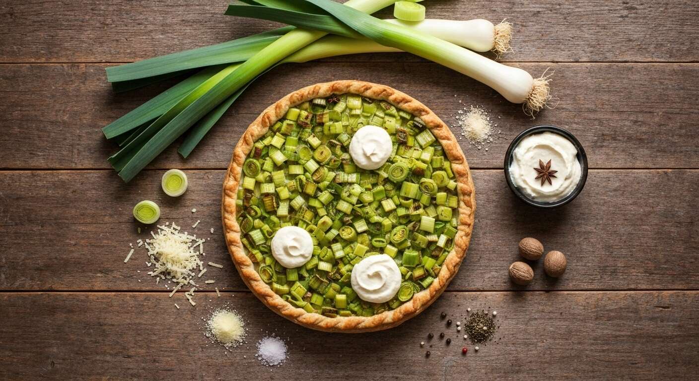 Recette facile de tarte aux poireaux
