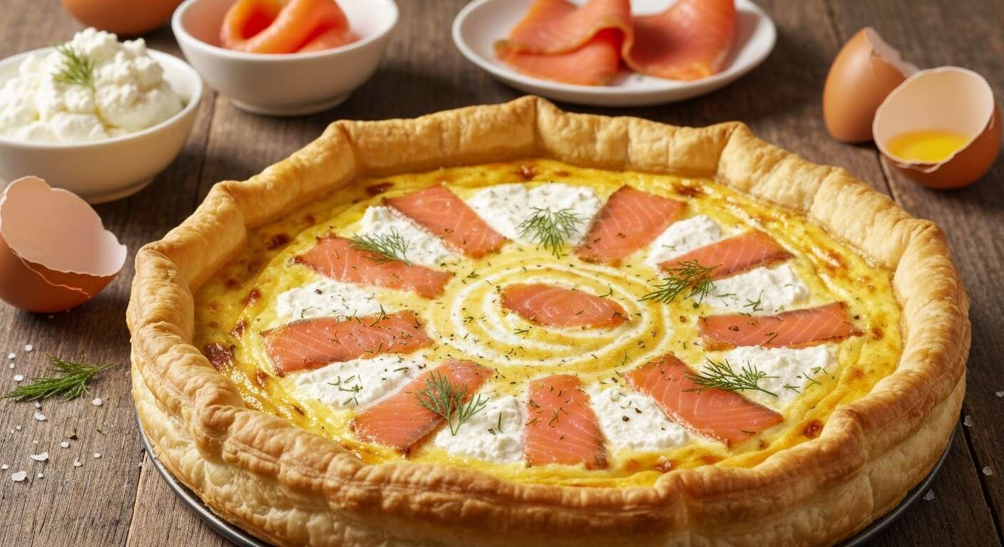 Quiche au saumon et ricotta : recette facile et savoureuse
