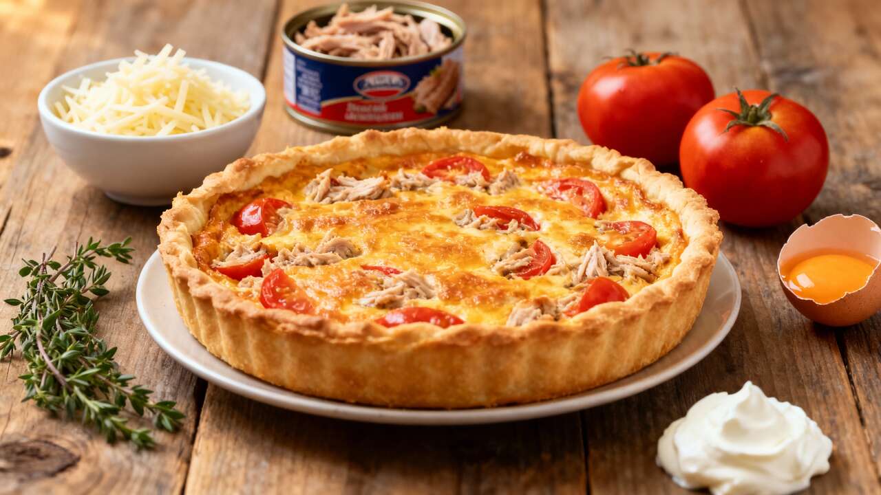 Quiche au thon et tomate : recette facile et délicieuse