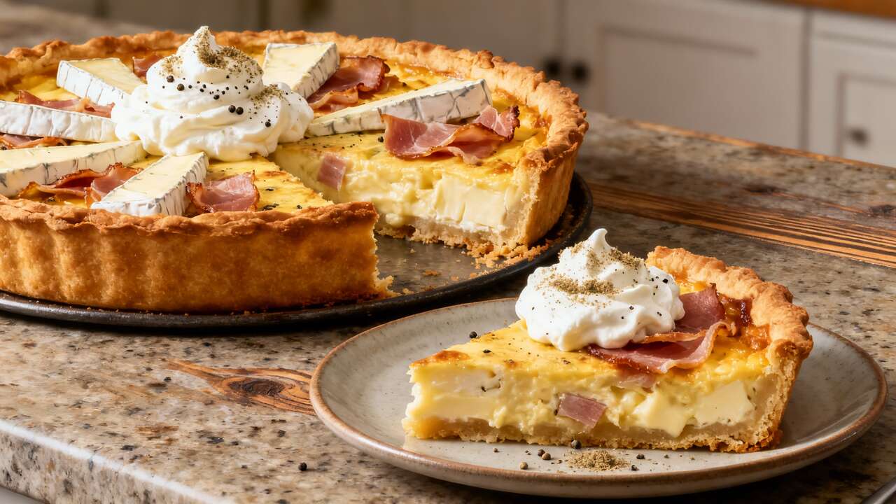 Recette de Quiche au Camembert et Poitrine Fumée