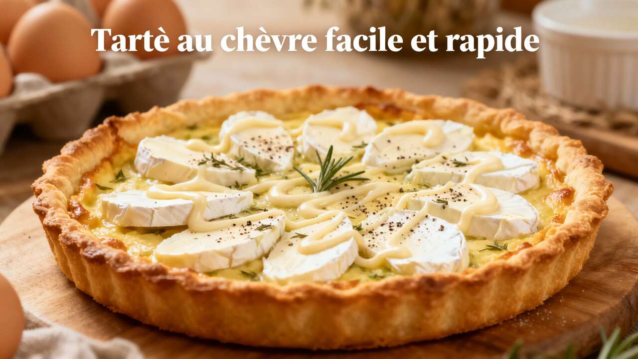 Tarte au chèvre facile et rapide : recette économique en 15 min