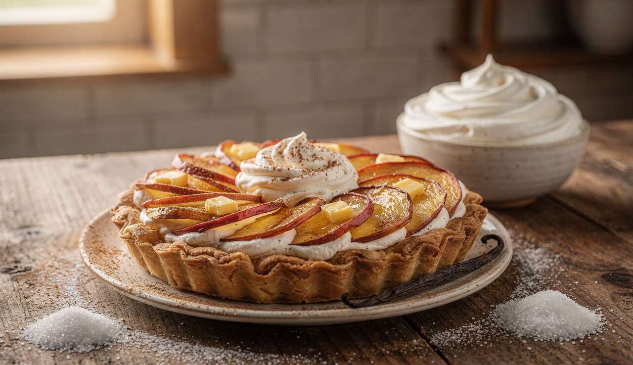 Tarte aux pommes &agrave; la chantilly : recette express et savoureuse