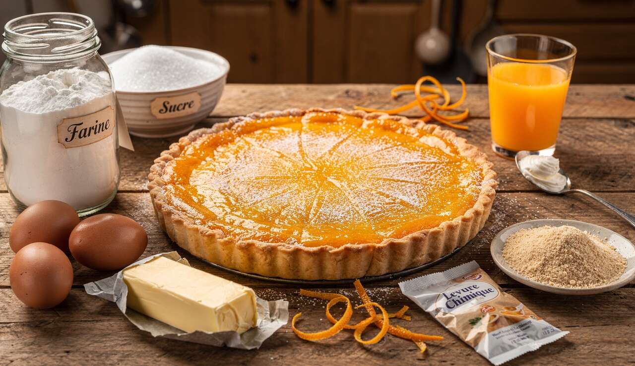 Tarte Flamande &agrave; l'Orange : recette Gourmande et Facile
