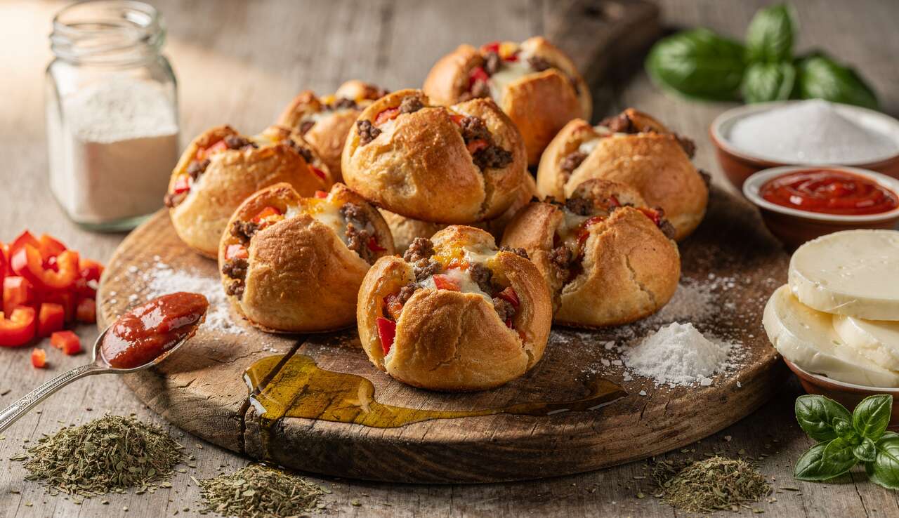 Recette Pizza Balls Mozzarella, b&oelig;uf et Poivron : d&eacute;gustez une Bouch&eacute;e Gourmande