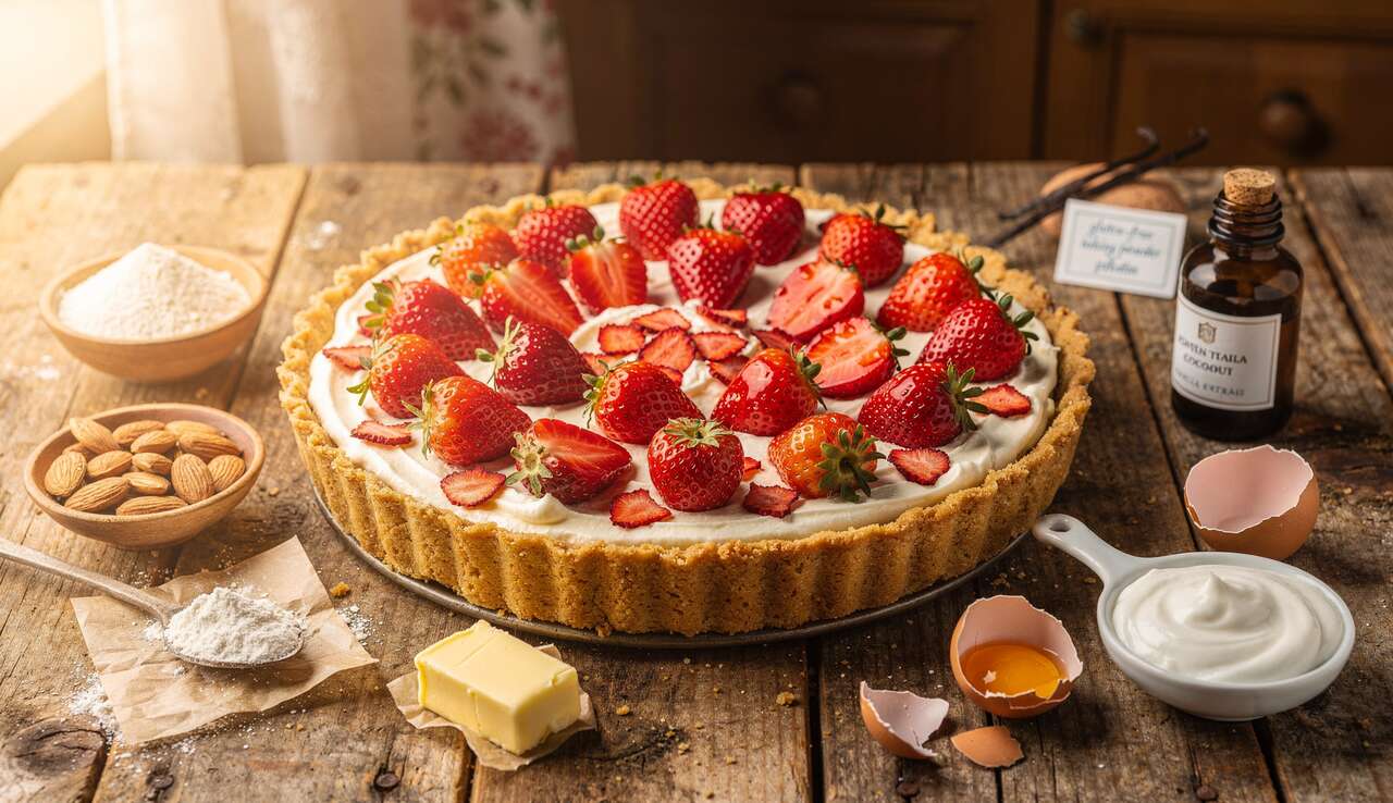 Recette de tarte aux fraises sans sucre ajout&eacute;