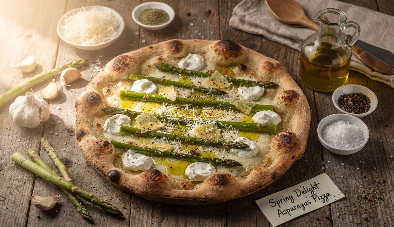 Recette de pizza aux asperges : délice printanier