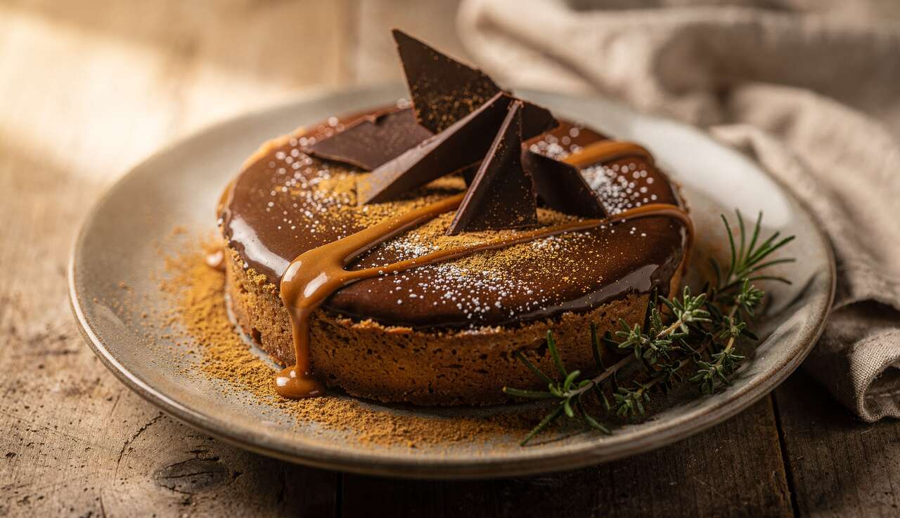 Tarte pralin&eacute;e chocolat et cannelle : recette gourmande