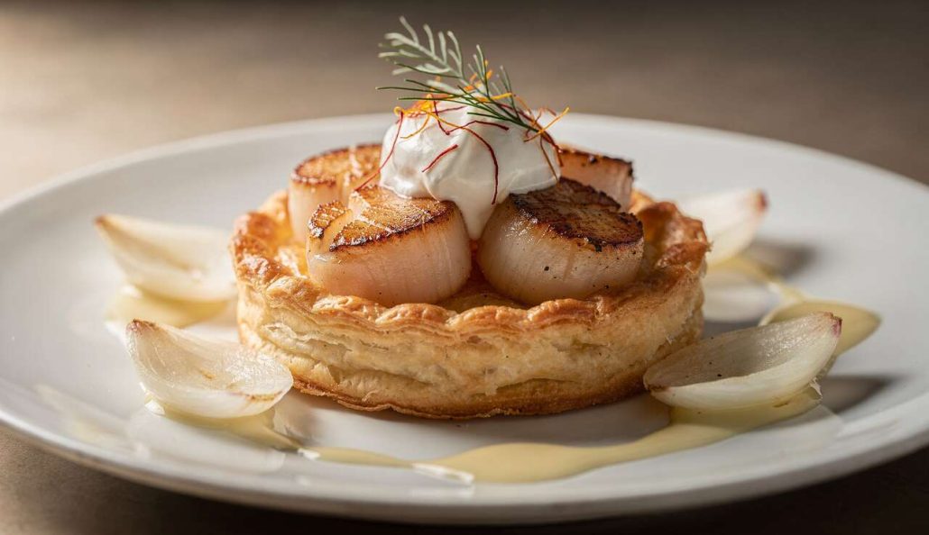 Recette de tarte fine aux Saint-Jacques