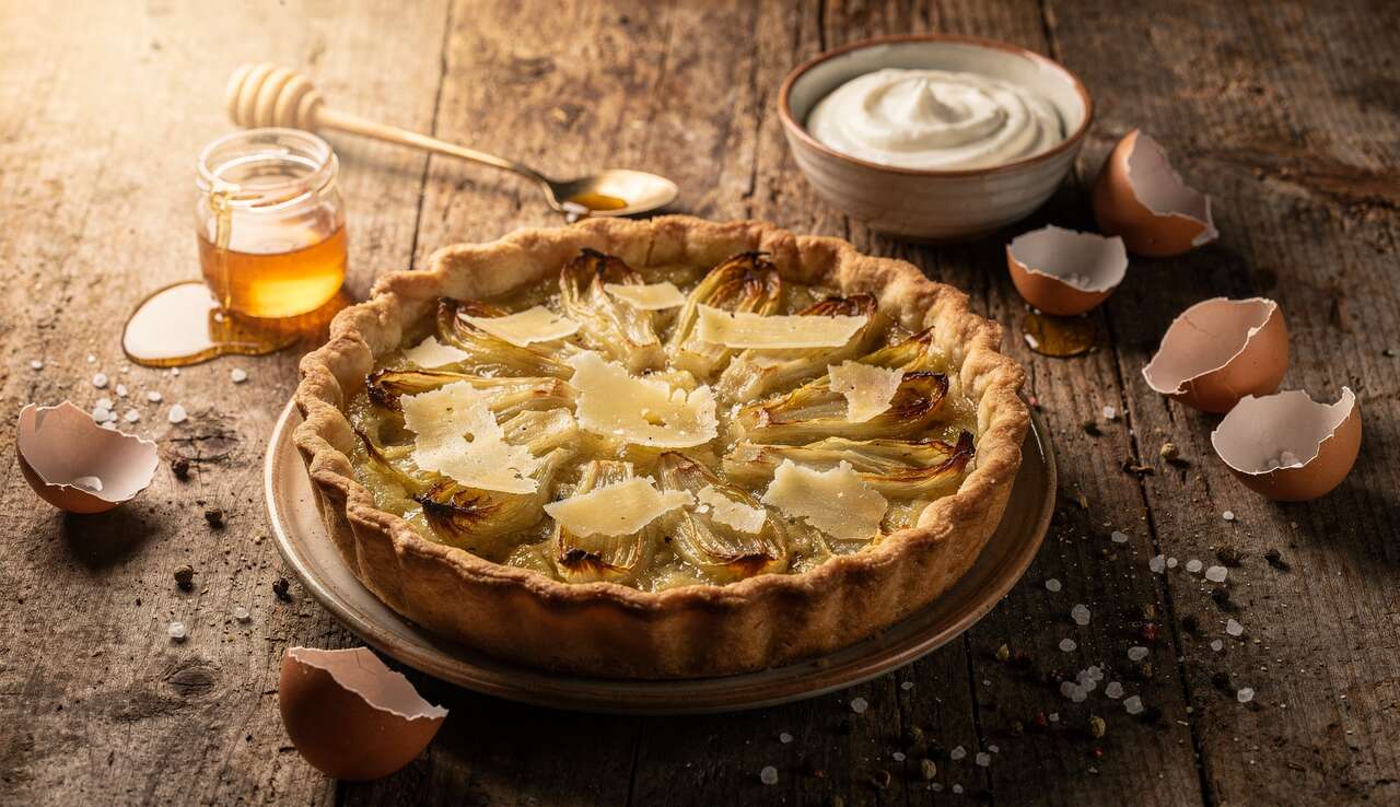 Tarte aux endives et Comt&eacute; : recette gourmande
