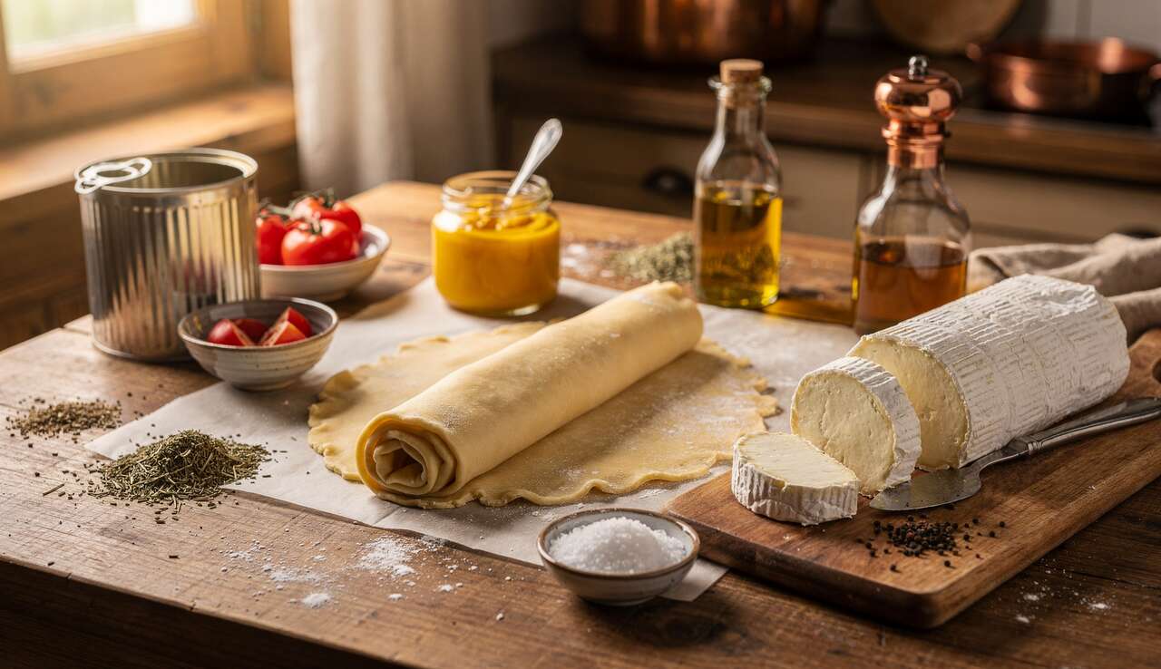 Tarte &agrave; la moutarde, tomate et ch&egrave;vre : la recette savoureuse
