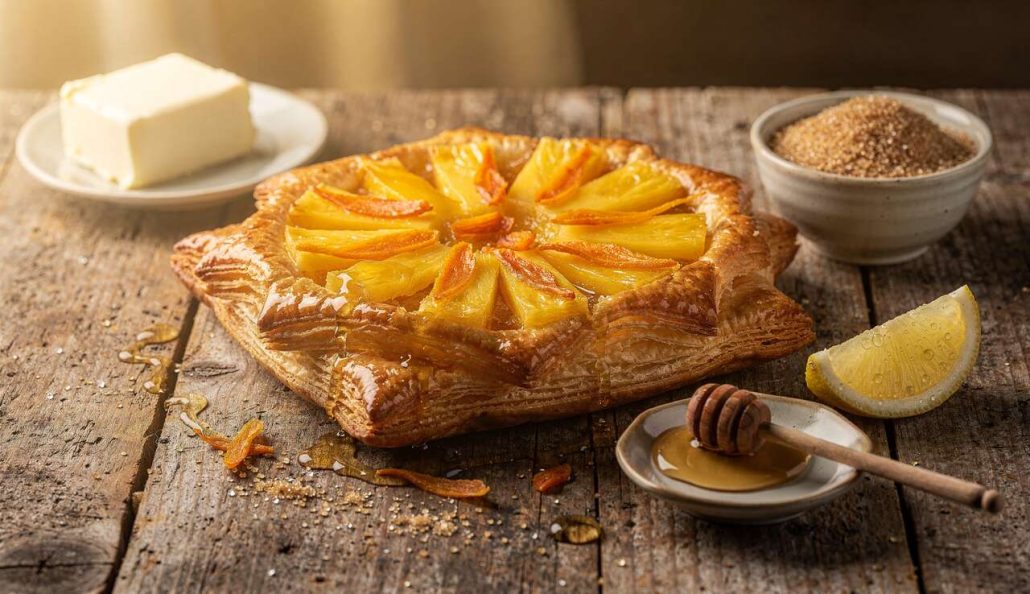 Recette de tarte ananas mangue en feuilles de brick