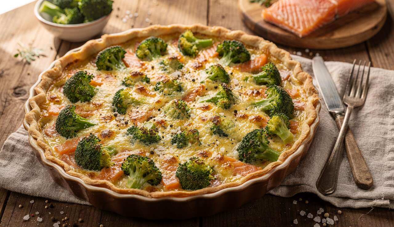 Tarte Saumon Brocolis : recette Gourmande et Facile