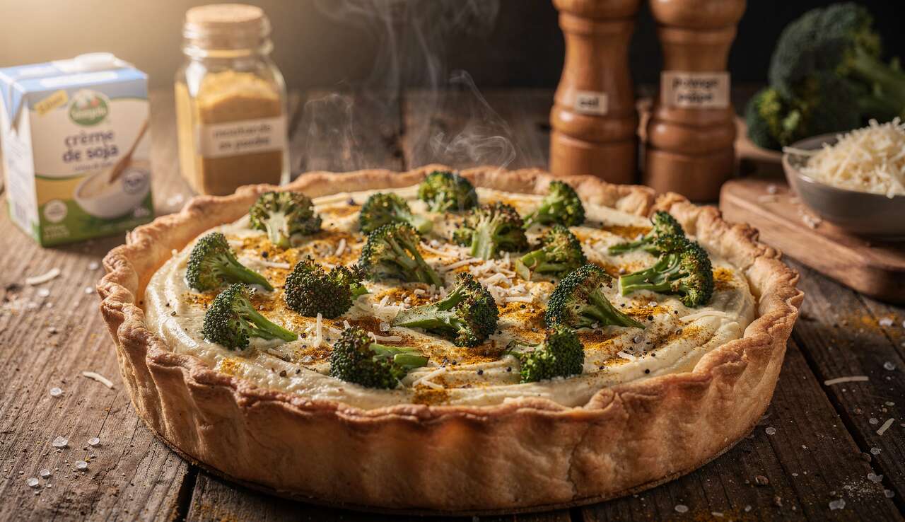 Tarte aux brocolis sans œufs : recette savoureuse et facile
