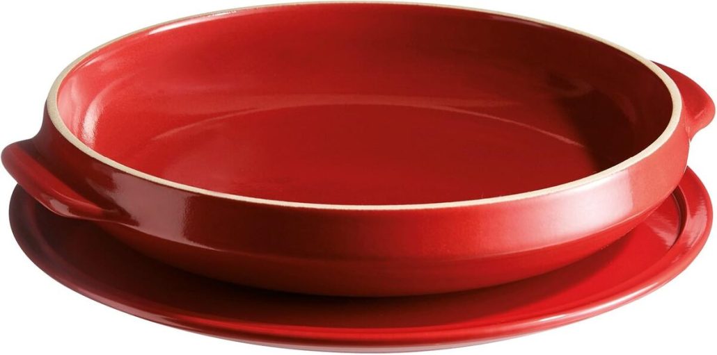 Test du moule à tarte tatin Emile Henry 29 cm en céramique rouge