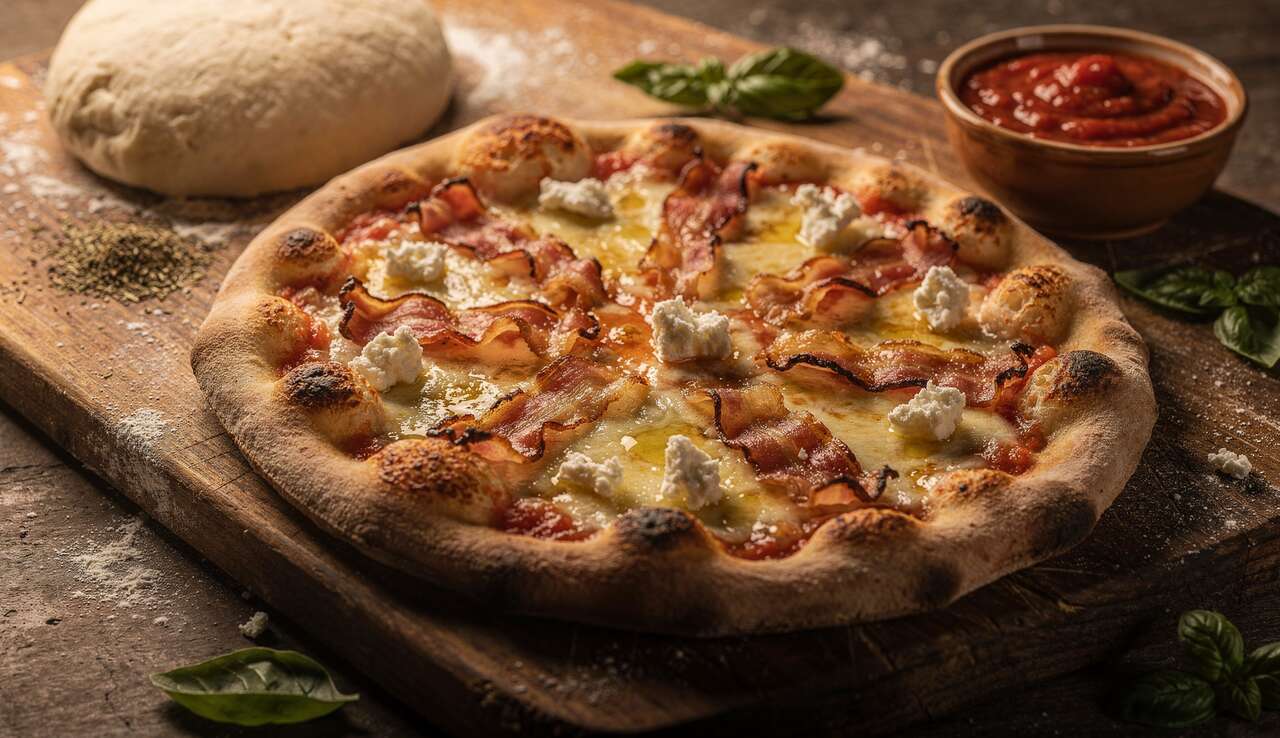 Recette Pizza au Bacon et à la Feta : délice Gourmand en 30 Min