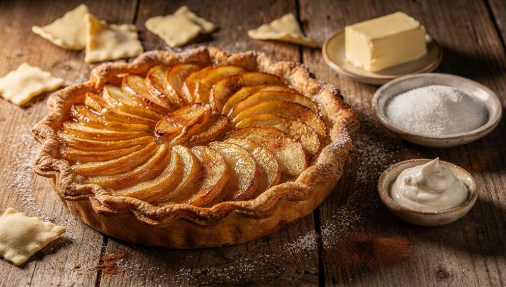 Tarte aux pommes sans œufs : recette facile et originale
