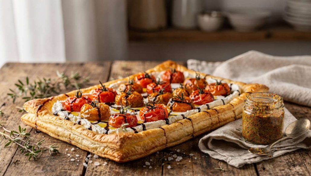 Tarte chèvre et tomate : recette facile et goûteuse