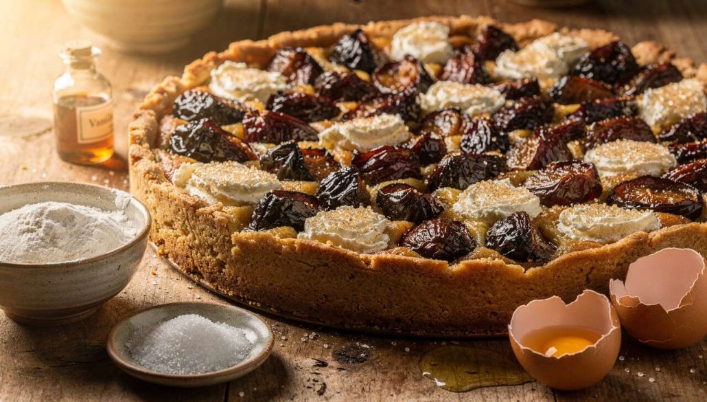 Tarte aux pruneaux et fromage blanc : la recette facile et savoureuse