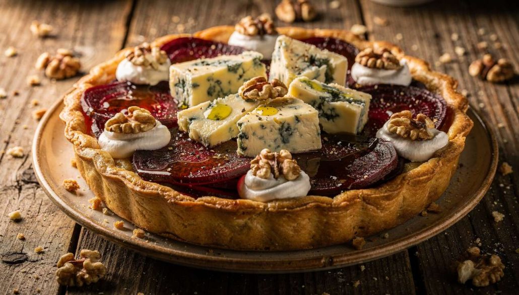 Tarte betterave roquefort : recette gourmande