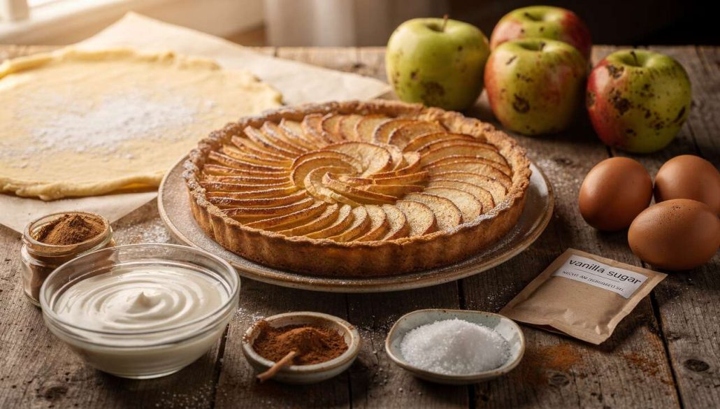 Tarte aux pommes à l'alsacienne : recette authentique et savoureuse