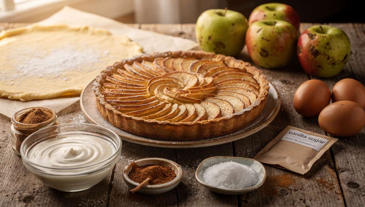 Tarte aux pommes à l'alsacienne : recette authentique et savoureuse
