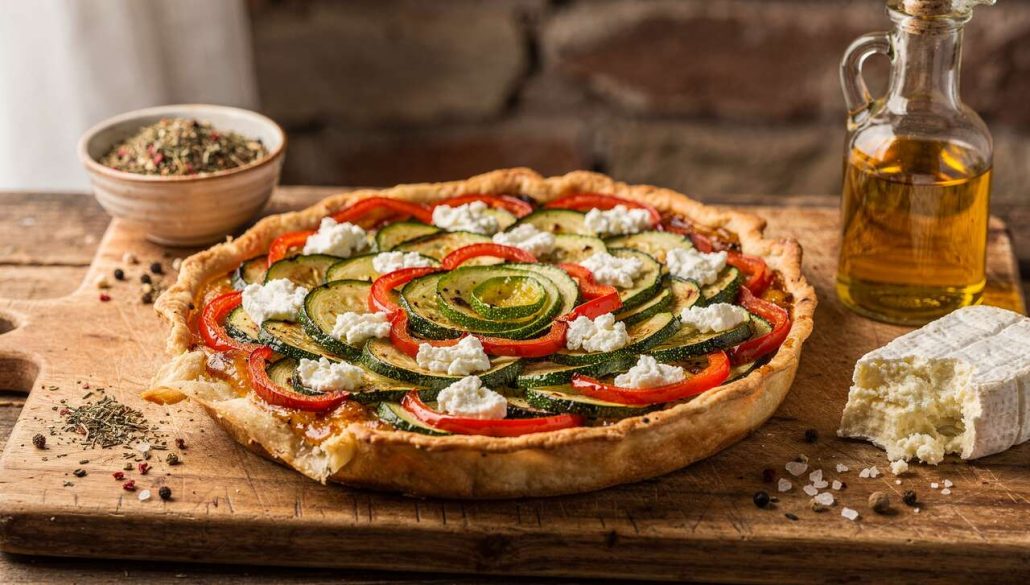 Tarte aux légumes et chèvre : recette gourmande